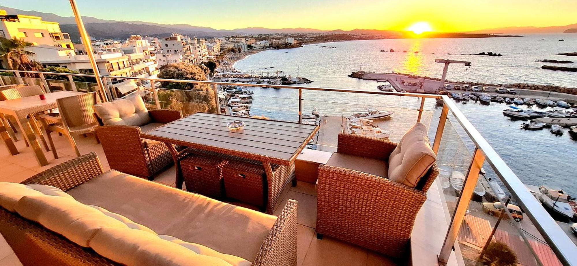 Panoramic Sea View Apartment Chania  Bagian luar foto